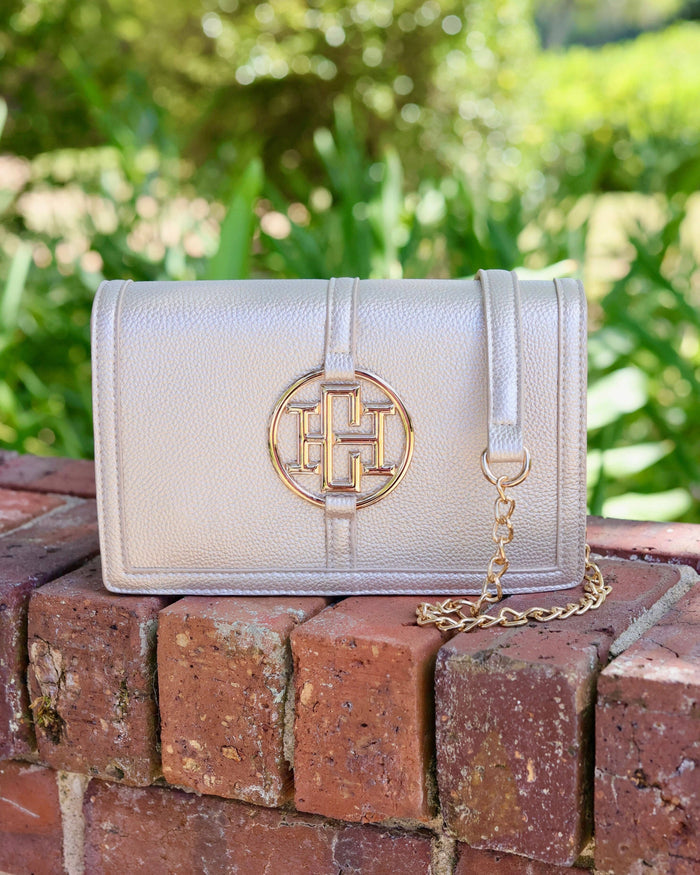 Cecilia Circle Logo Handbag Pearl: Default