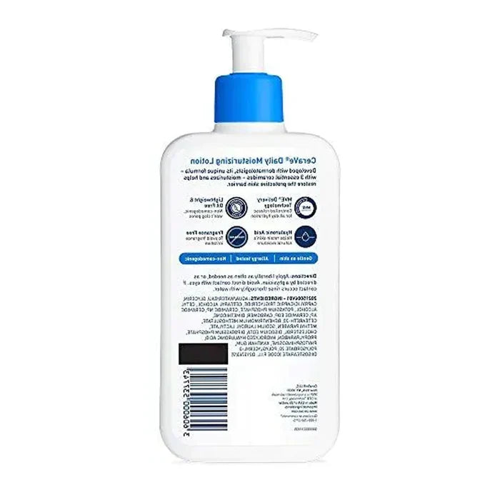 CeraVe Daily Moisturizing Lotion – 355ml | Lightweight Hydrating Lotion for Normal to Dry Skin