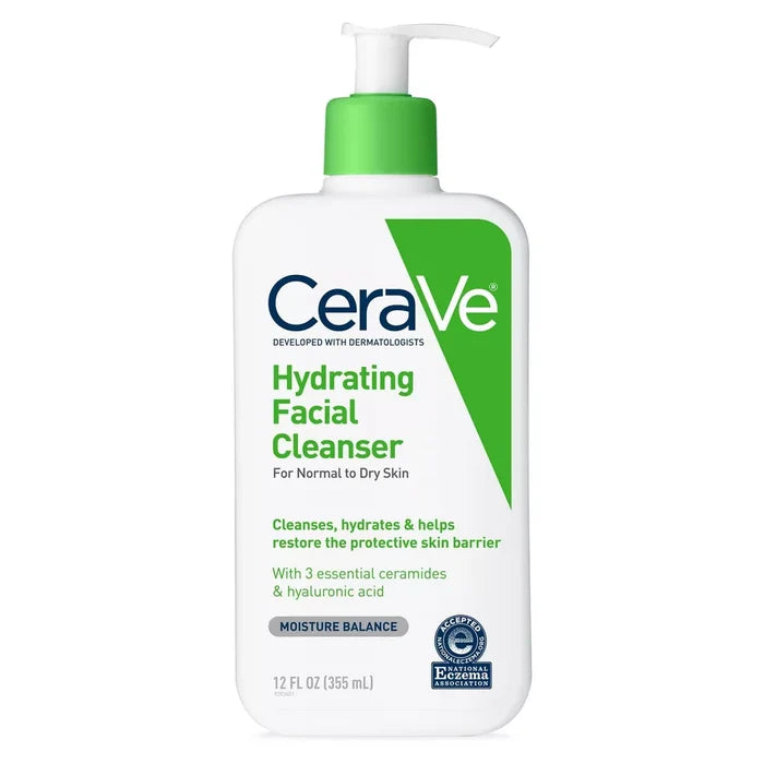 CeraVe Hydrating Facial Cleanser – 355ml | Gentle Cleanser for Normal to Dry Skin