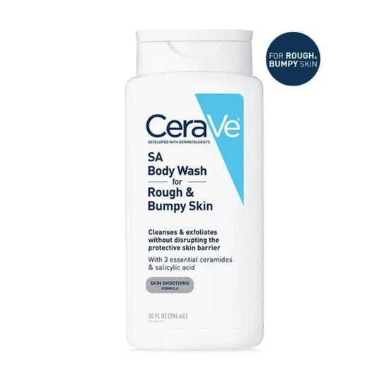 CeraVe SA Body Wash for Rough & Bumpy Skin – 296ml | Exfoliating Cleanser with Salicylic Acid