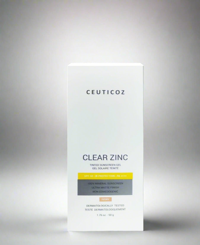 Ceuticoz Clear Zinc Tinted Sunscreen Gel SPF 50 PA++++ (Ivory)