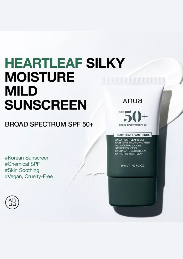Anua Heartleaf Silky Moisture Green Background