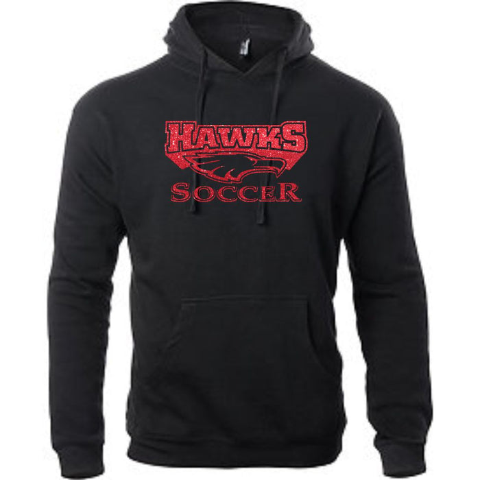 CO Hawks Soccer Black Unisex Hoodie- Matte or Glitter
