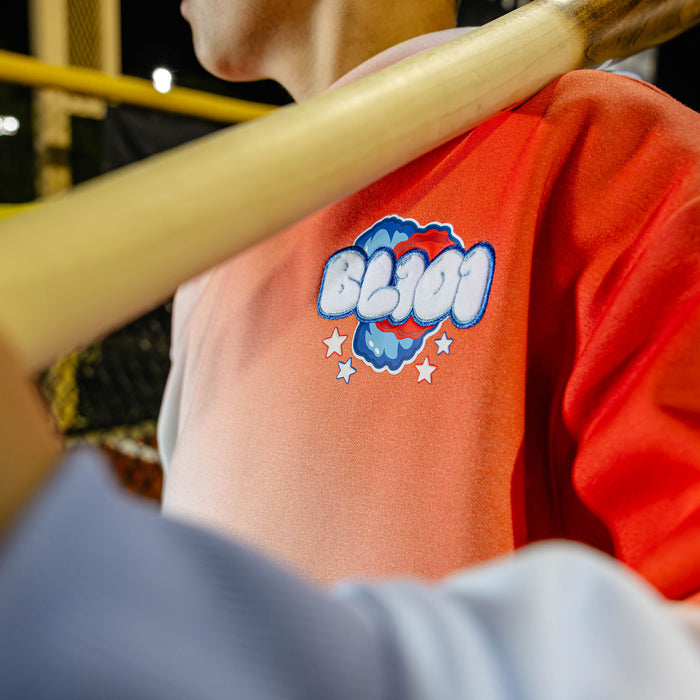 Youth model wearing red, white & blue Cotton Candy USA youth hoodie