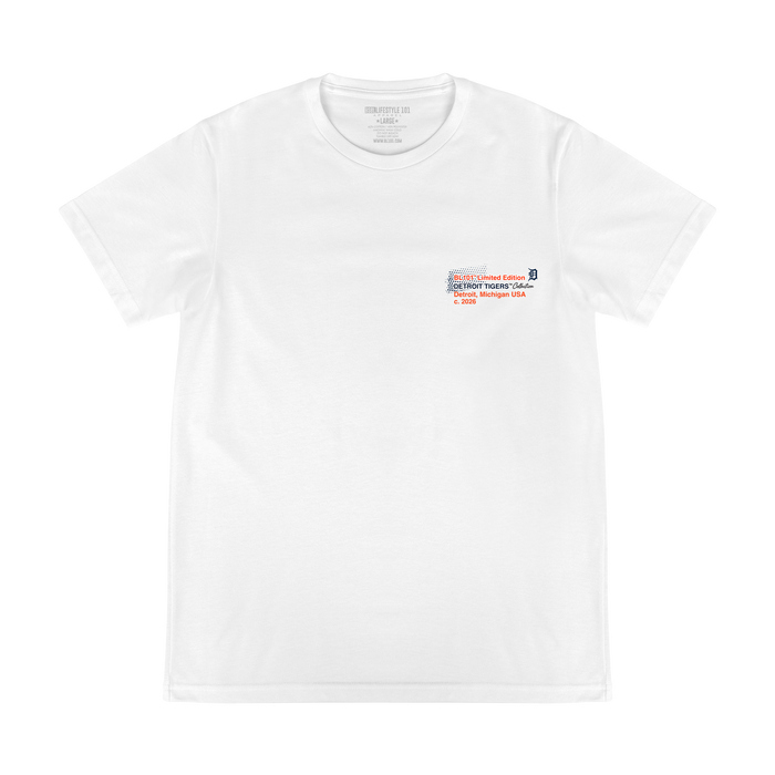 Graphic tee with “Detroit Tigers Drip” design — front view
