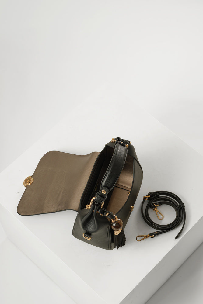 Diana Black Top Handle Crossbody