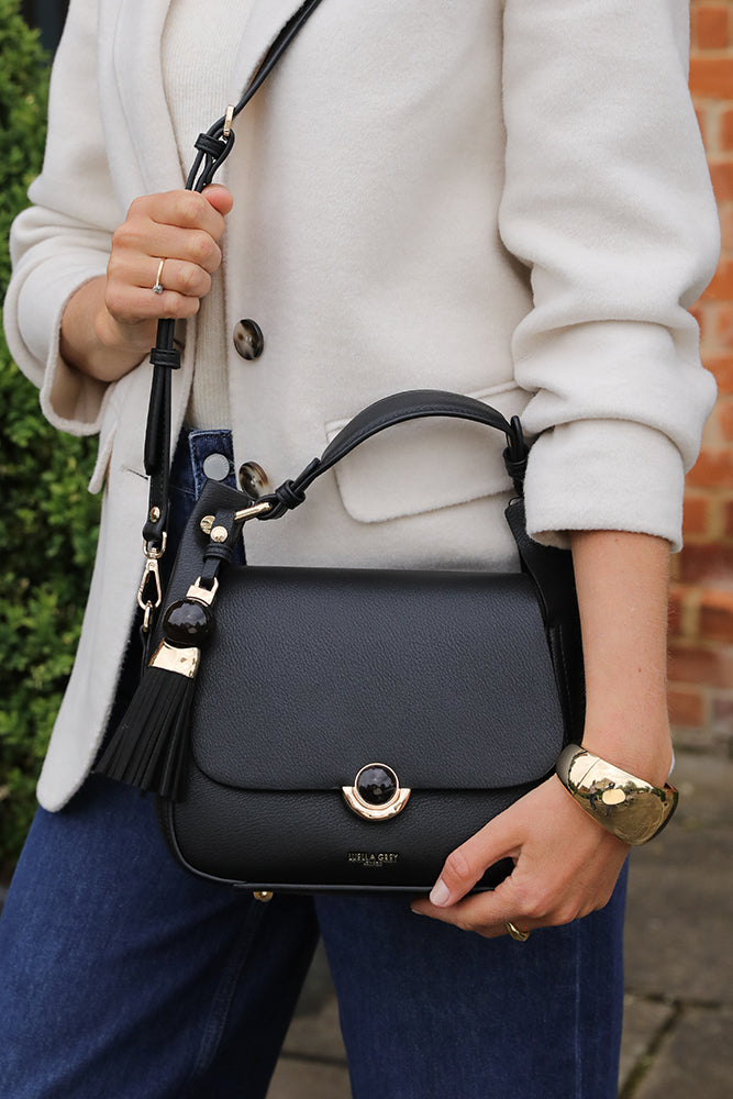 Diana Black Top Handle Crossbody
