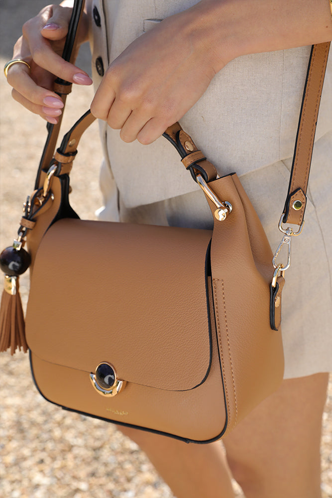 Diana Tan Top Handle Crossbody