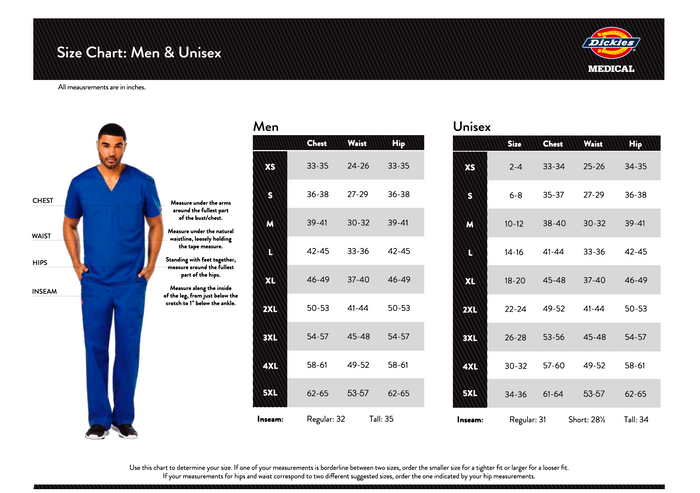Dickies Dynamix Mens Natural Rise Jogger Scrub Pants