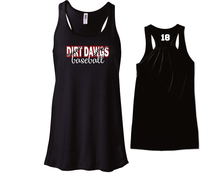 Dirt Dawgs Flowy Tank- 2 designs- Matte or Glitter