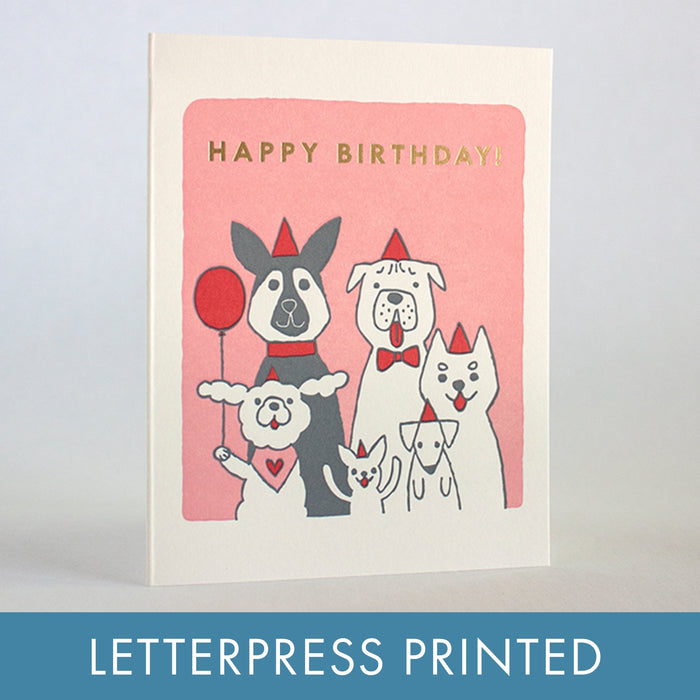 Dog Birthday Letterpress Card