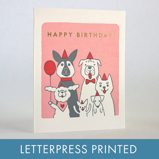 Dog Birthday Letterpress Card