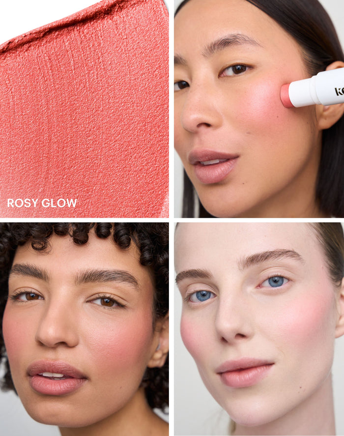 blush-glow-duo-stick-your-choice; rosy glow blush: 2-in-1 Glowy Blush: Ein frisches Pfirsichrosa mit einem Hauch Koralle und einem kühlen Glow