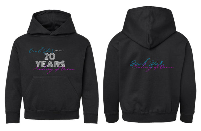 Dual Star 20th ANNIVERSARY NEON Hoodie- Ladies & Youth