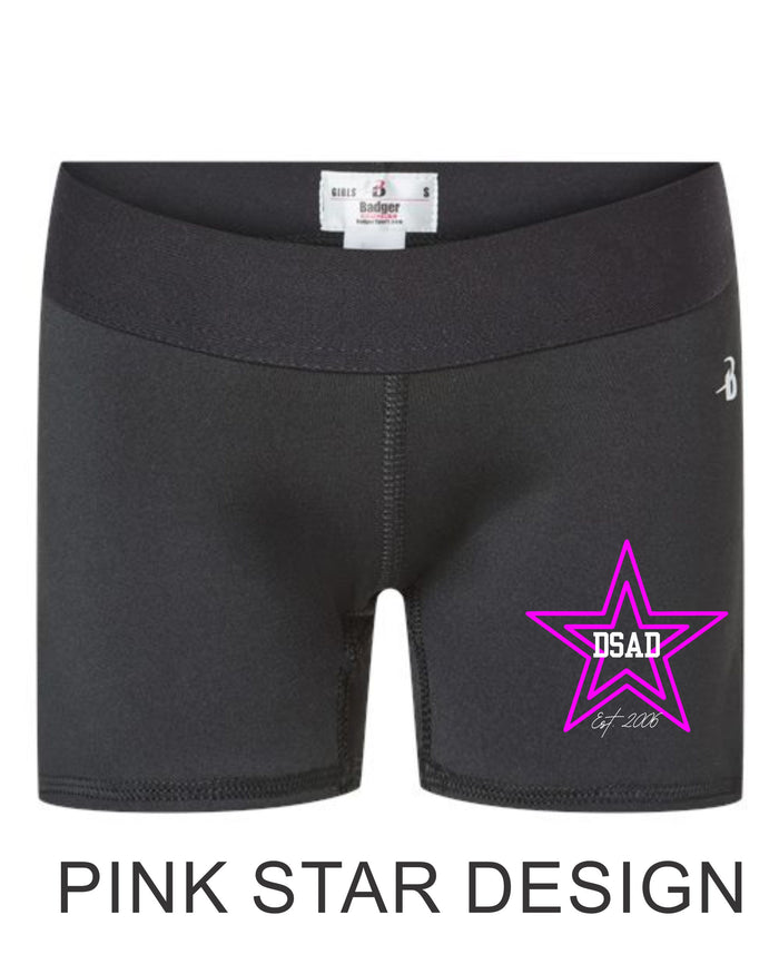 Dual Star 20th ANNIVERSARY Shorts- Ladies & Youth Sizes- 3 Designs
