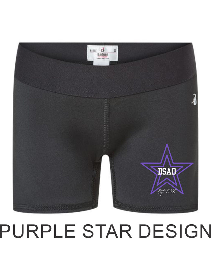 Dual Star 20th ANNIVERSARY Shorts- Ladies & Youth Sizes- 3 Designs