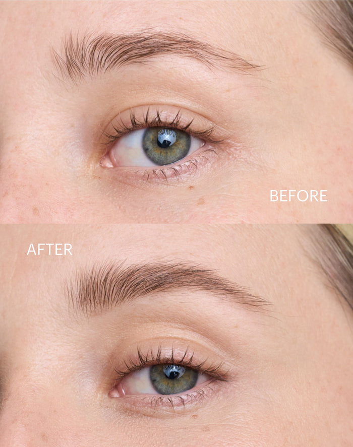 easy-brow-pencil; light-brown:  Before & After des Easy Brow Pencils in Light Brown