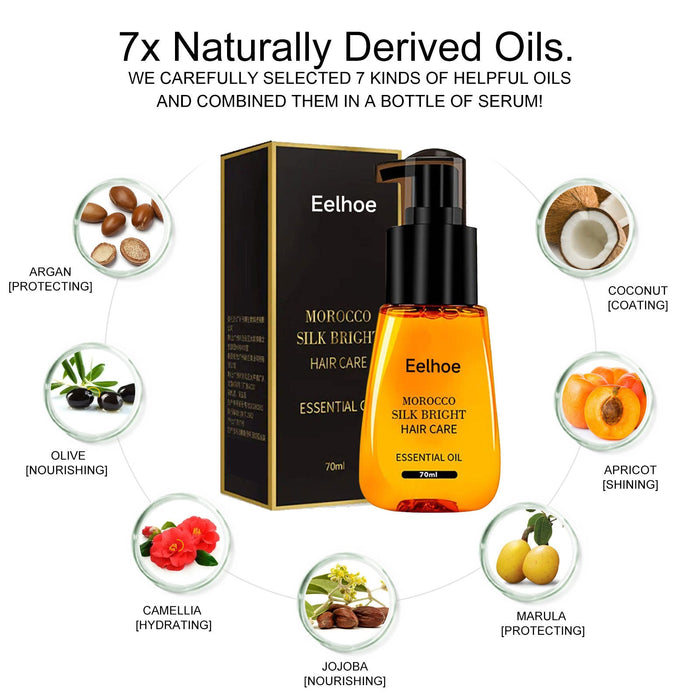 EELHOE Moroccan Argan Oil Moisturizer Hair Smoothing Care Essential Oil EELHOE COSMETICS