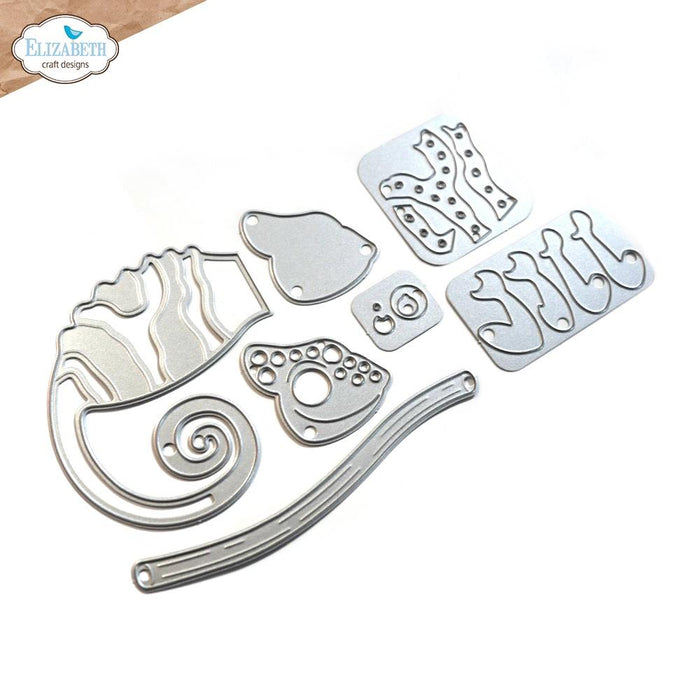 Elizabeth Craft - Metal Die - Spy The Chameleon. Elizabeth Craft dies will give an added touch to any paper project and are compatible with most die-cutting machines. Available at Embellish Away located in Bowmanville Ontario Canada.