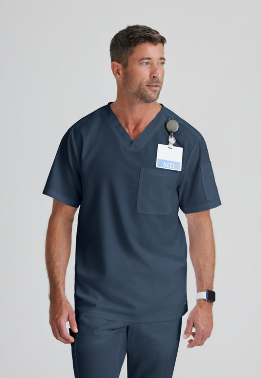 Evan Top - Steel - Grey's Anatomy Scrubs