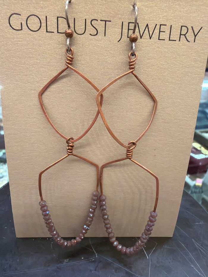 Goldust Jewelry GD Crystal Earrings featuring sparkling crystal stones and elegant design, perfect for stylish accessorizing.