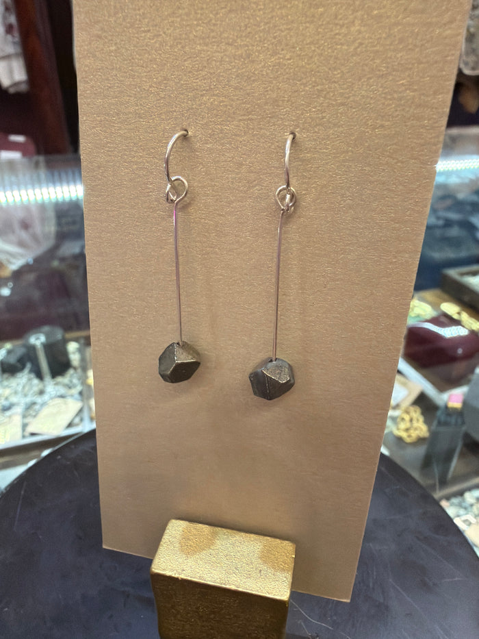 Goldust Jewelry GD semi-precious stone earrings featuring colorful stones and gold-tone hooks, stylish and elegant accessory.