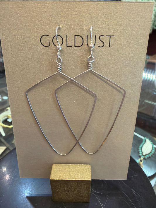 Goldust Jewelry GD Simple Metal Shape Earrings with minimalist geometric design, featuring sleek metal shapes in a stylish earring pair.