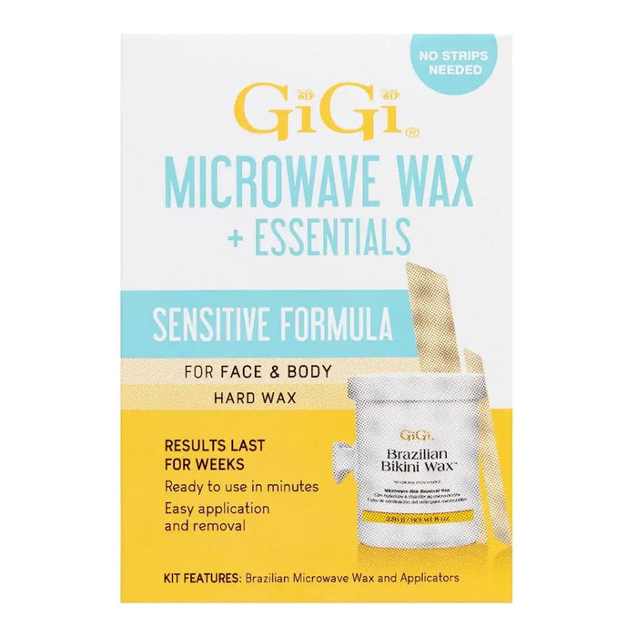 Gigi Microwave Wax & Essentials Sensitive Formula Brazilian Bikini Wax Kit - ikatehouse