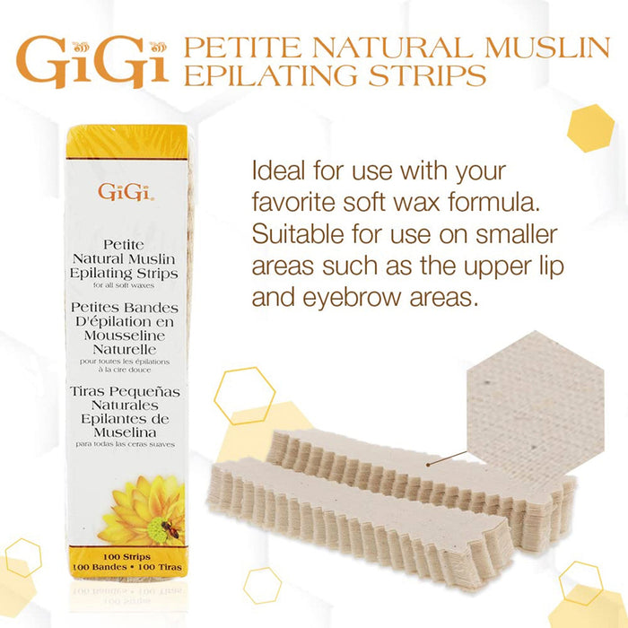 Gigi Petite Natural Muslin Epilating Strips 100pk - ikatehouse