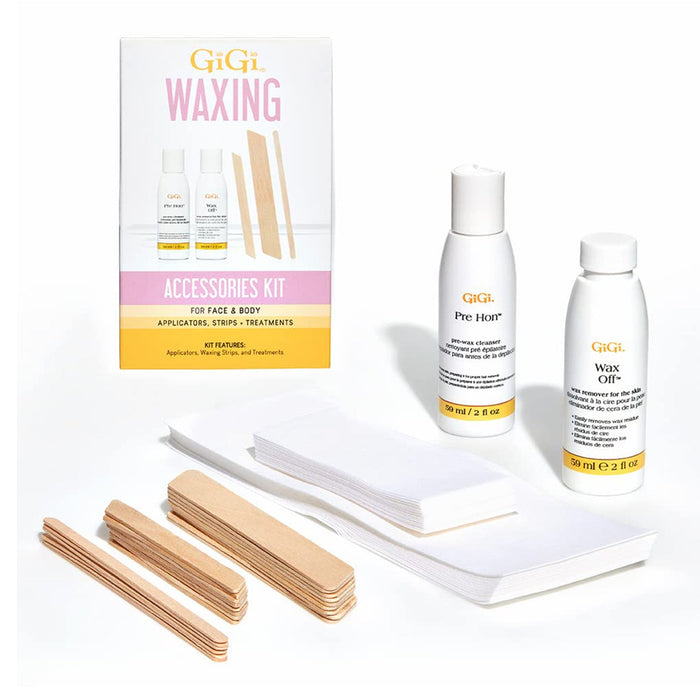 Gigi Waxing Accessories Kit For Face & Body - Pre Hon & Wax Off - ikatehouse