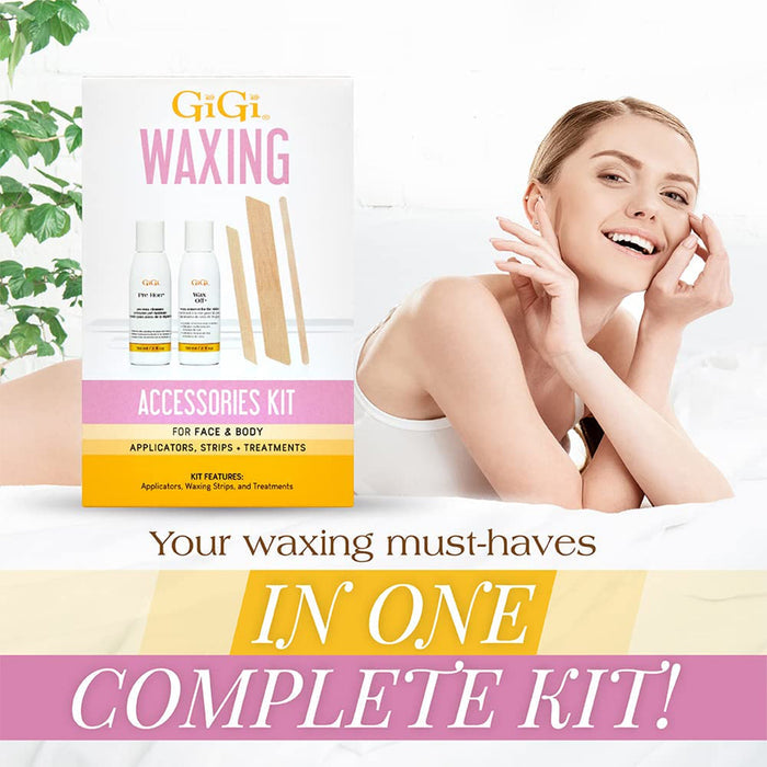 Gigi Waxing Accessories Kit For Face & Body - Pre Hon & Wax Off - ikatehouse