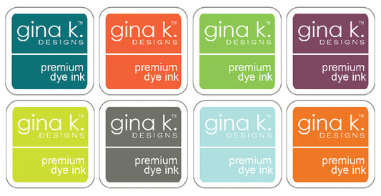Gina K. Designs - Ink Cube Assortment - 2018 Add-On. Each sold separately. These Ink Cubes are acid-free and PH-Neutral. Available: Coral Reef, Key Lime, Lucky Clover, Plum Punch, Sea Glass, Slate, Tangerine Twist, Tranquil Teal, 2018 Add-On Set. Available at Embellish Away located in Bowmanville Ontario Canada.