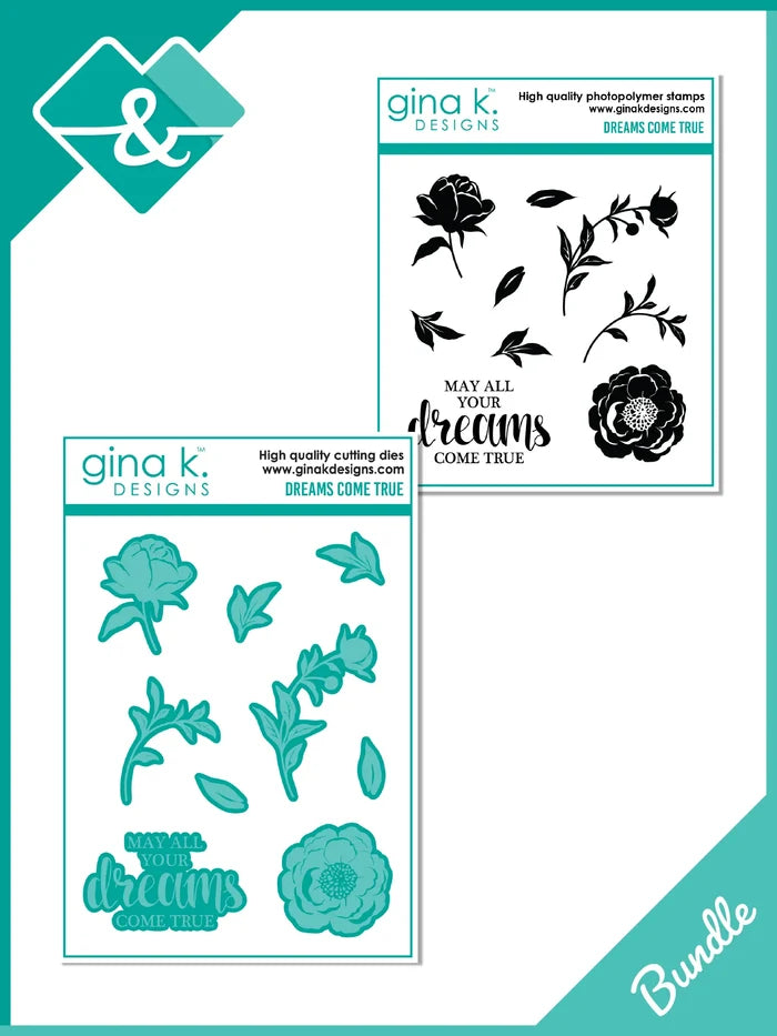 Gina K. Designs - Stamp & Die Set - Dreams Come True. Set by Gina K Designs. Available at Embellish Away located in Bowmanville Ontario Canada.