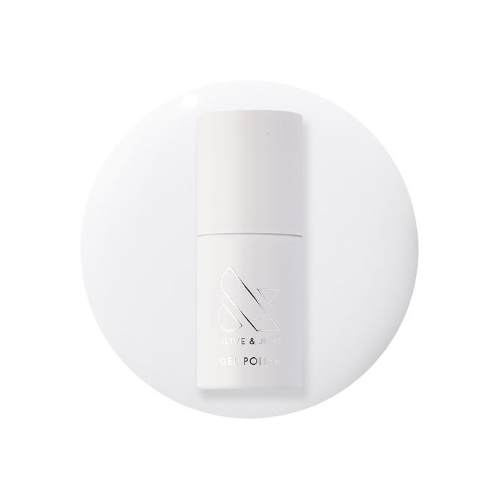 HD - Gel bottle of clean white gel polish for at-home manicure with a fresh and soft finish