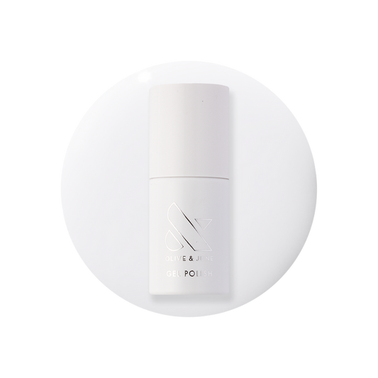 HD - Gel bottle of clean white gel polish for at-home manicure with a fresh and soft finish