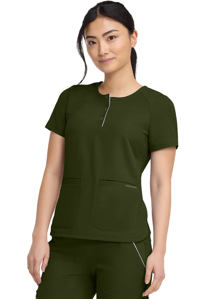 Healing Hands 360 Joy Crew Neck Scrub Top