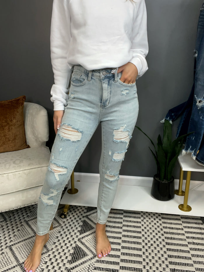 High Rise Tummy Control Top Skinny Jeans