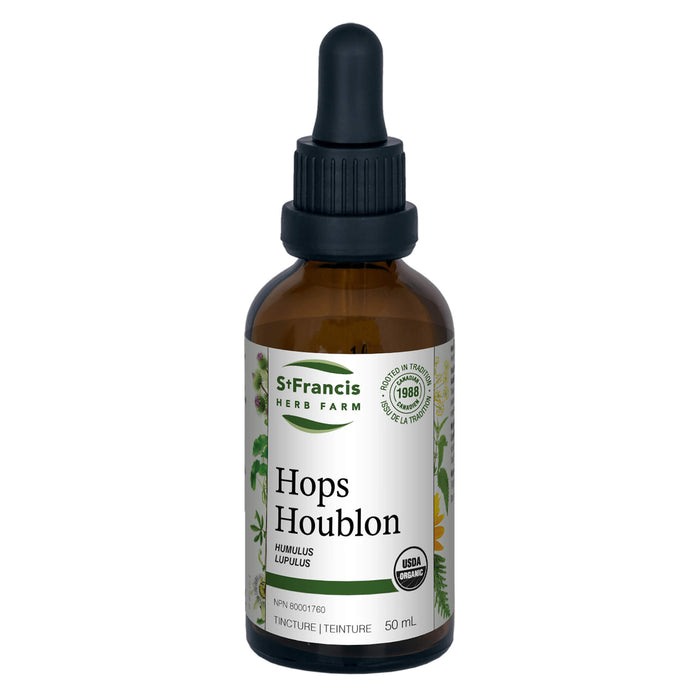 Dropper Bottle of St. Francis Herb Farm Hops 50ml