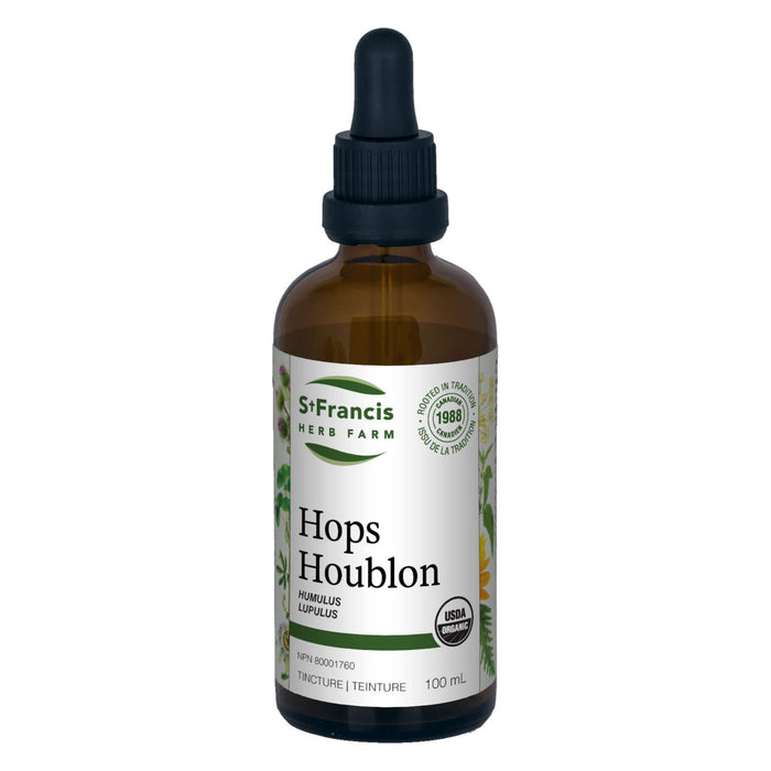 Dropper Bottle of St. Francis Herb Farm Hops 100ml