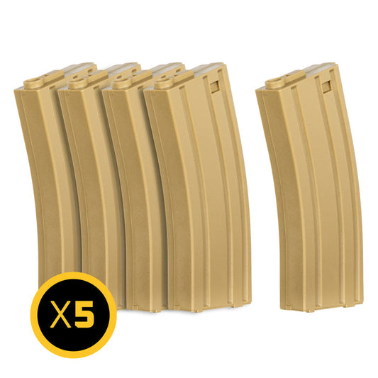 Hostile AWS - Mid-CAP Thermold Mag - 140rd - 5 pk - Tan