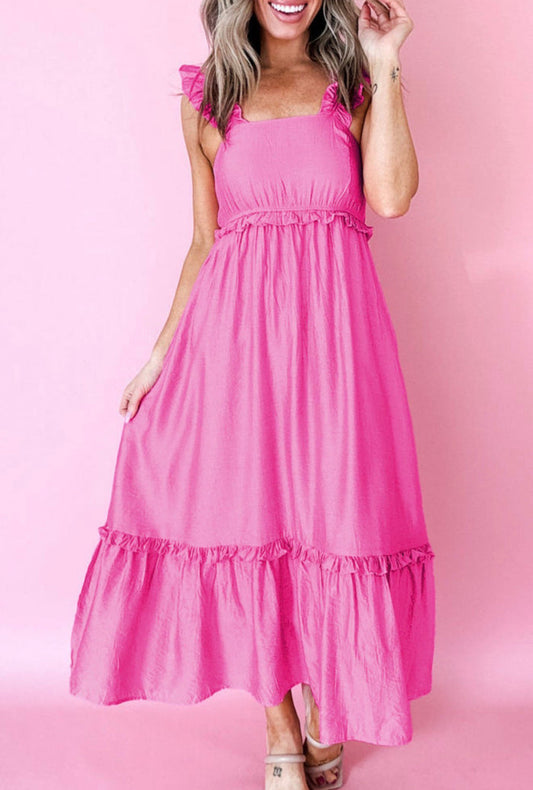 Hot Pink Ruffle Dress