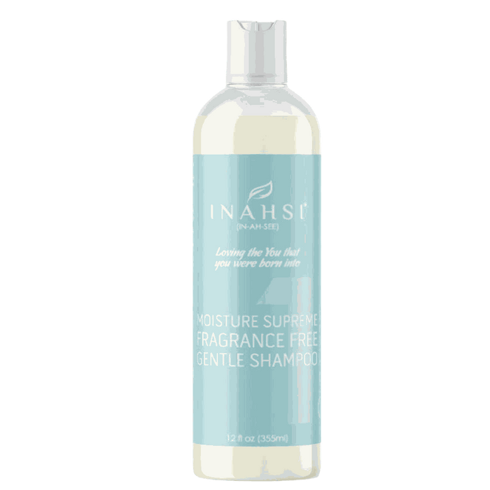 Inahsi Moisture Supreme fragrance-free gentle shampoo moisturizing and nourishing curls with nettle and horsetail extracts