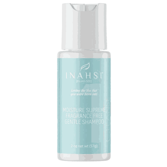 Inahsi Moisture Supreme fragrance free gentle shampoo moisturizing and detangling with nettle and horsetail extracts