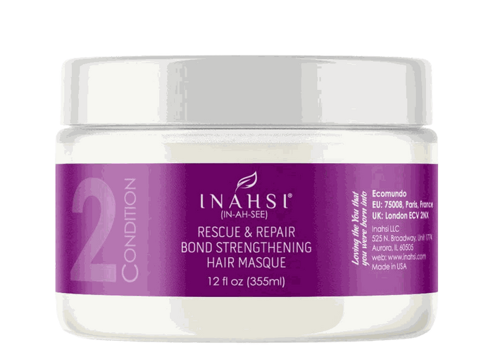 Inahsi Rescue & Repair bond strengthening hair masque for damaged and curly hair repair