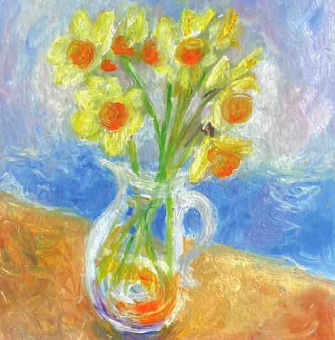 Individual Greetings card - 'Glorious Daffs'