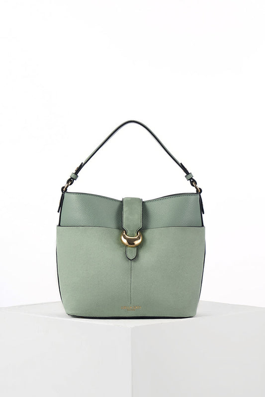Indra Spearmint Green Bucket Crossbody