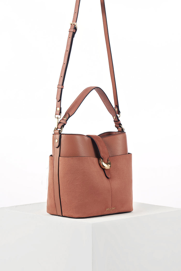 Indra Tuscan Blush Bucket Crossbody