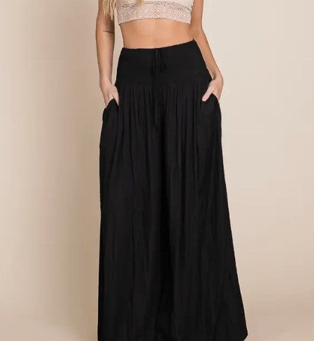 Jade by Jane Ruched Waist Flowy Resort Pants