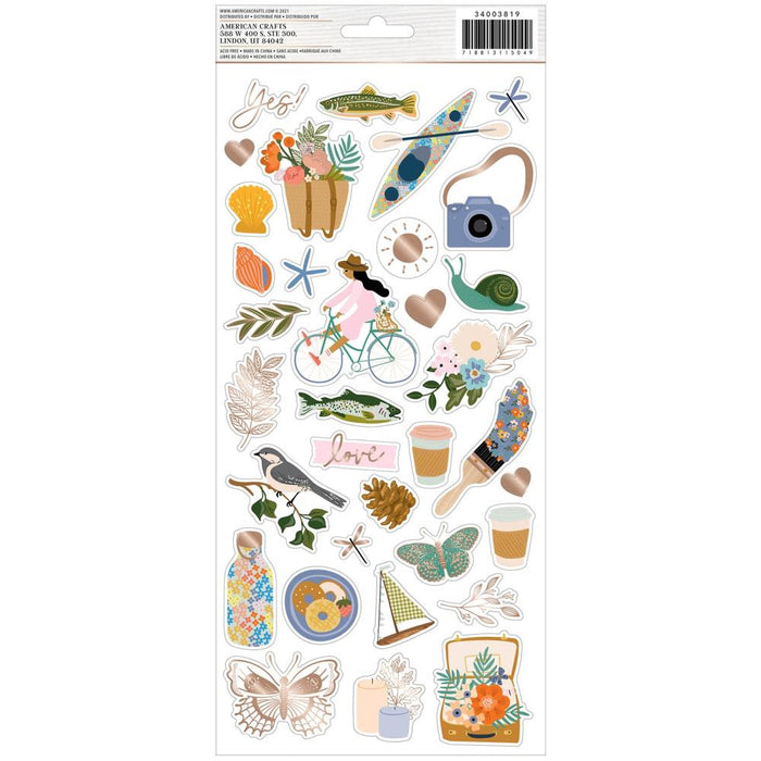 Jen Hadfield - Live & Let Grow - Cardstock Stickers 6"X12" 61/Pk - Icons. Available at Embellish Away located in Bowmanville Ontario Canada.