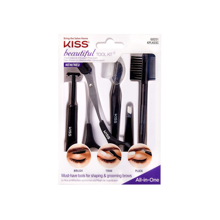 KISS Beautiful Tool Kit All in One for Shaping and Grooming Brows - ikatehouse